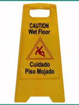 Janitorial Supplies General - Caution Sign Wet Floor 25 inch En/Span Yellow